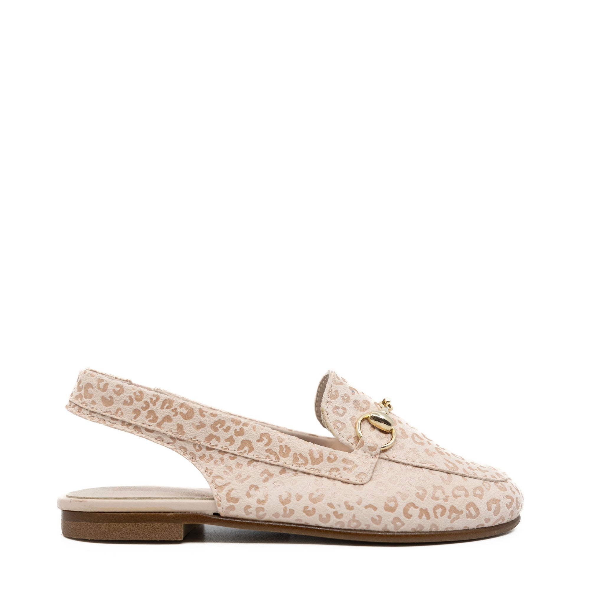Beberlis Rose Leopard Elastic Slingback-Tassel Children Shoes