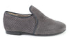 Papanatas Gray Suede Perforated Smoking Loafer-Tassel Children Shoes