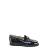 Papanatas Gray Croc Studded Buckle Loafer-Tassel Children Shoes