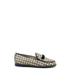 Papanatas Gold and Black Tweed Bow Loafer-Tassel Children Shoes