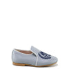 Papanatas Azure Wolf Embroidered Smoking Loafer-Tassel Children Shoes