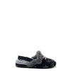 Papanatas Black Suede Star Fur Mule-Tassel Children Shoes