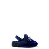 Papanatas Navy Velvet and Fur Mule-Tassel Children Shoes