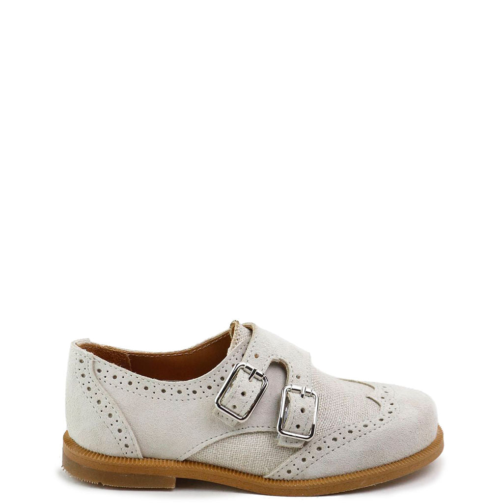 Papanatas Natural Double Monk Shoe-Tassel Children Shoes