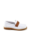 Papanatas White and Camel Penny Loafer-Tassel Children Shoes