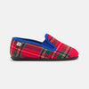 Bonton Red Plaid Smoking Loafer-Tassel Children Shoes