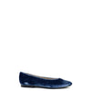 Papanatas Indigo Velvet Pointed V Flat-Tassel Children Shoes