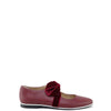Papanatas Burgundy Perforated Leather Bow Shoe-Tassel Children Shoes