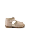 Emel Taupe Perforated T-Strap Baby Sandal-Tassel Children Shoes