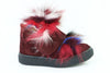 Papanatas Burgundy Suede/Multicolor Hair Bootie-Tassel Children Shoes