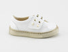 Papanatas White Stud Velcro Sneaker-Tassel Children Shoes