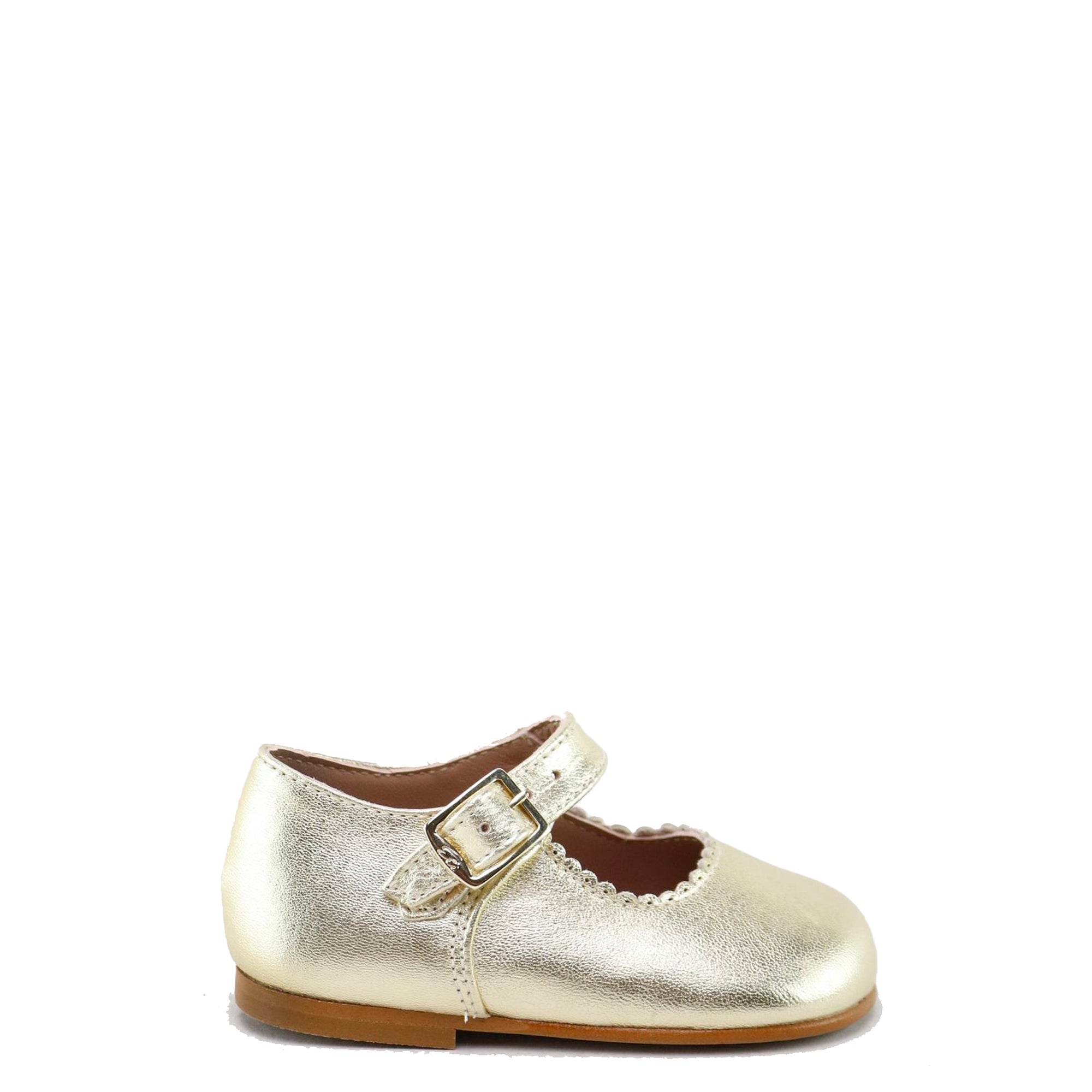 Papanatas Gold Scalloped Baby Shoe-Tassel Children Shoes
