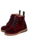 Young Soles Buster Red Velvet Boot-Tassel Children Shoes
