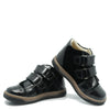 Emel Black Leather and Velvet Baby Sneaker-Tassel Children Shoes