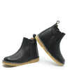 Petit Nord Black Leather Zipper Boot-Tassel Children Shoes