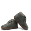 Beberlis Gray Leather Wingtip Baby Velcro Sneaker-Tassel Children Shoes