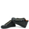 Atlanta Mocassin Black and Gold Star Mid Top Sneaker-Tassel Children Shoes