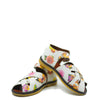 Pepe Flower Print Criss Cross Baby Sandal-Tassel Children Shoes