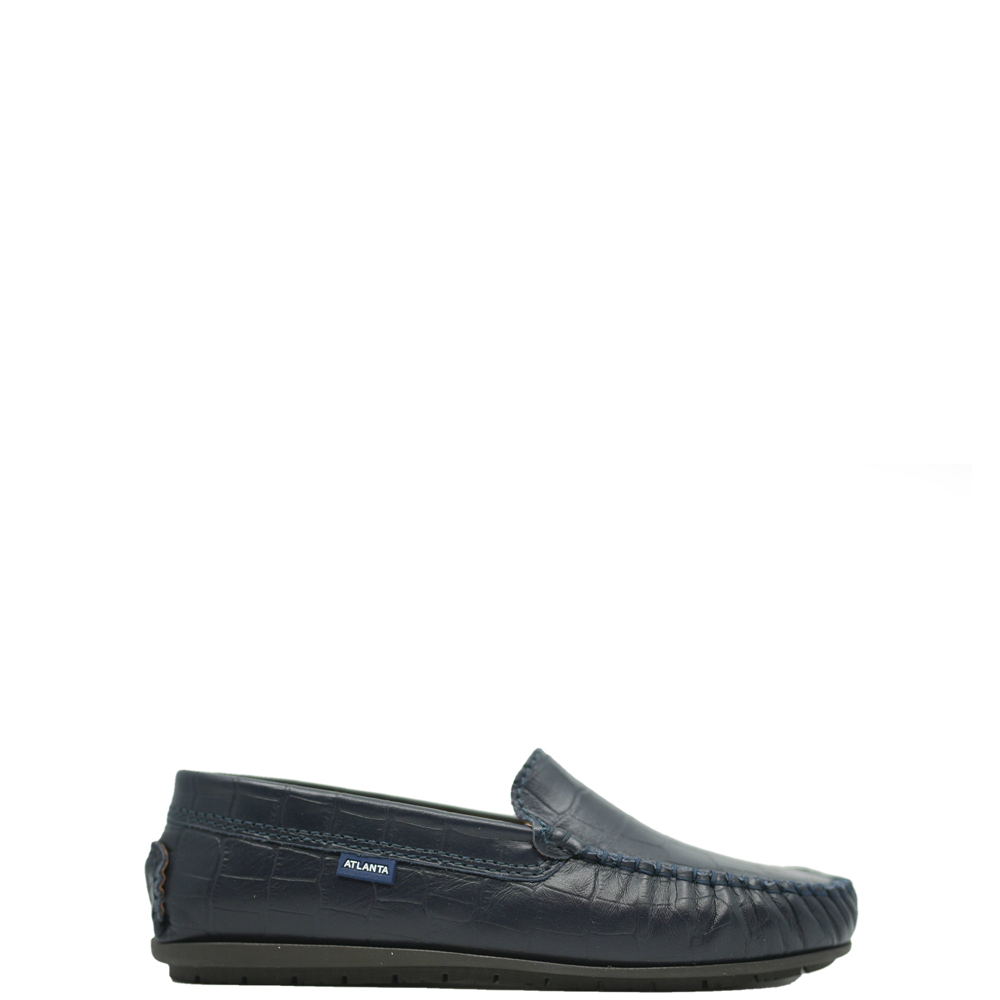 Atlanta Mocassin Navy Croc Loafer-Tassel Children Shoes