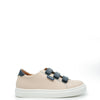 Atlanta Mocassin Soft Pink and Navy Triple Velcro Sneaker-Tassel Children Shoes