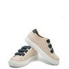 Atlanta Mocassin Soft Pink and Navy Triple Velcro Sneaker-Tassel Children Shoes