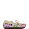 Atlanta Mocassin Taupe Roses Penny Loafer-Tassel Children Shoes