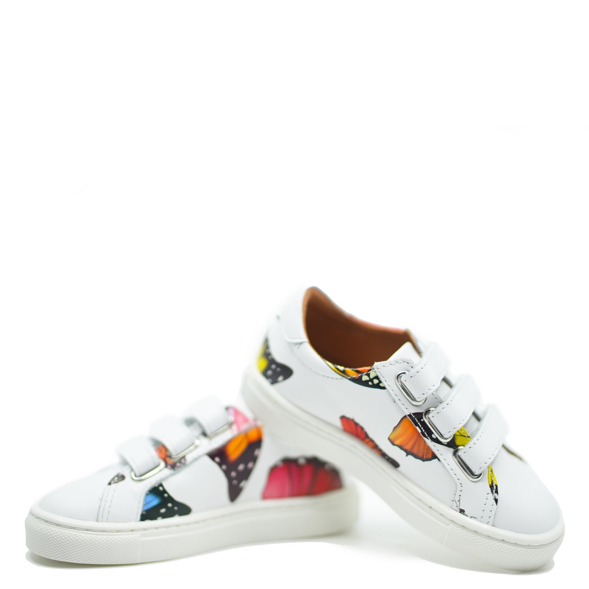 Atlanta Mocassin Butterfly Print Velcro Sneaker-Tassel Children Shoes