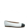 Beberlis White and Black Rope Flat-Tassel Children Shoes