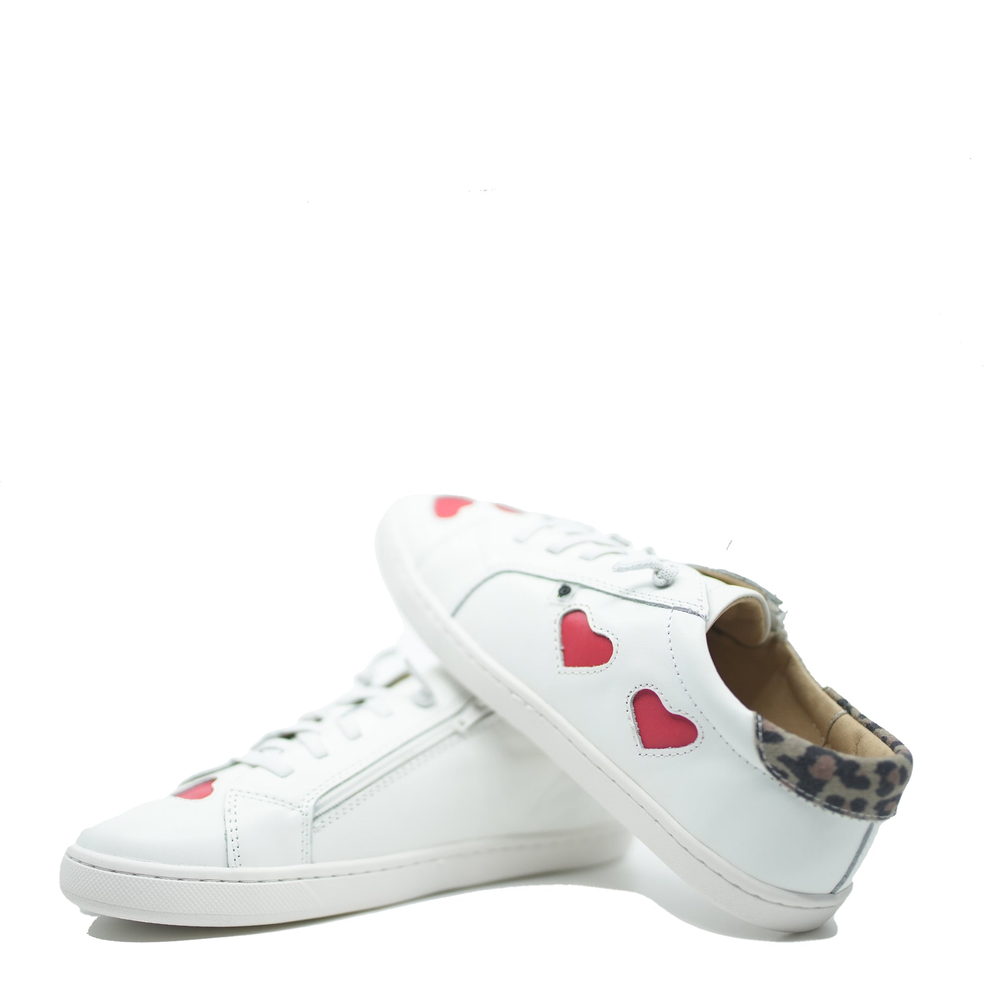 Old Soles White and Red Zipper Sneaker-Tassel Children Shoes