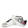 Bons Baisers Black and White Text Sneaker-Tassel Children Shoes