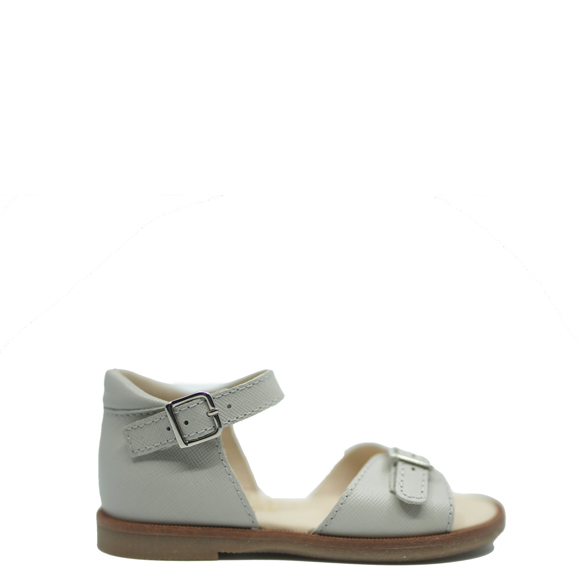 Beberlis Gray Textured Baby Sandal-Tassel Children Shoes