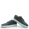 Brunellis Gray Textured Velcro Dress Sneaker-Tassel Children Shoes
