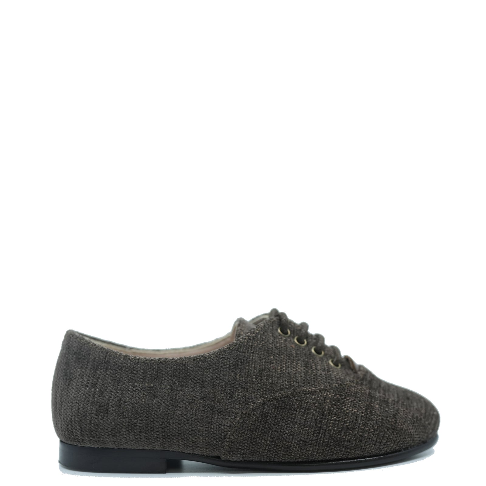 Beberlis Brown Textured Derby-Tassel Children Shoes