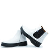 Atlanta Mocassin White Pebbled Leather Elastic Boot-Tassel Children Shoes