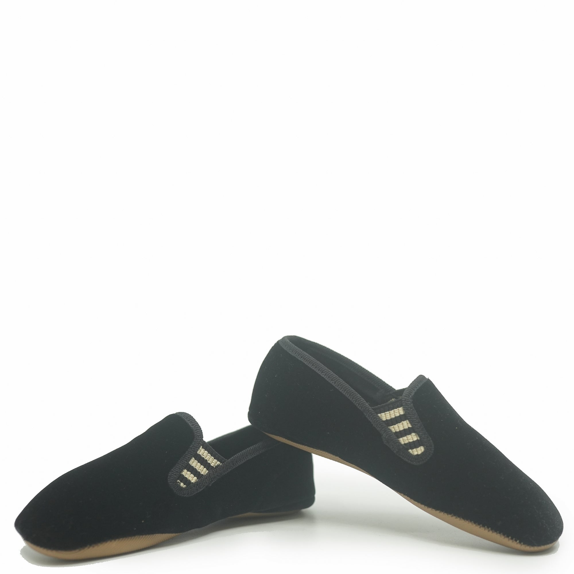 Pepe Black Velvet Slipper Loafer-Tassel Children Shoes