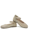 Chloe Gold Glitter Scalloped Mary Jane-Tassel Children Shoes