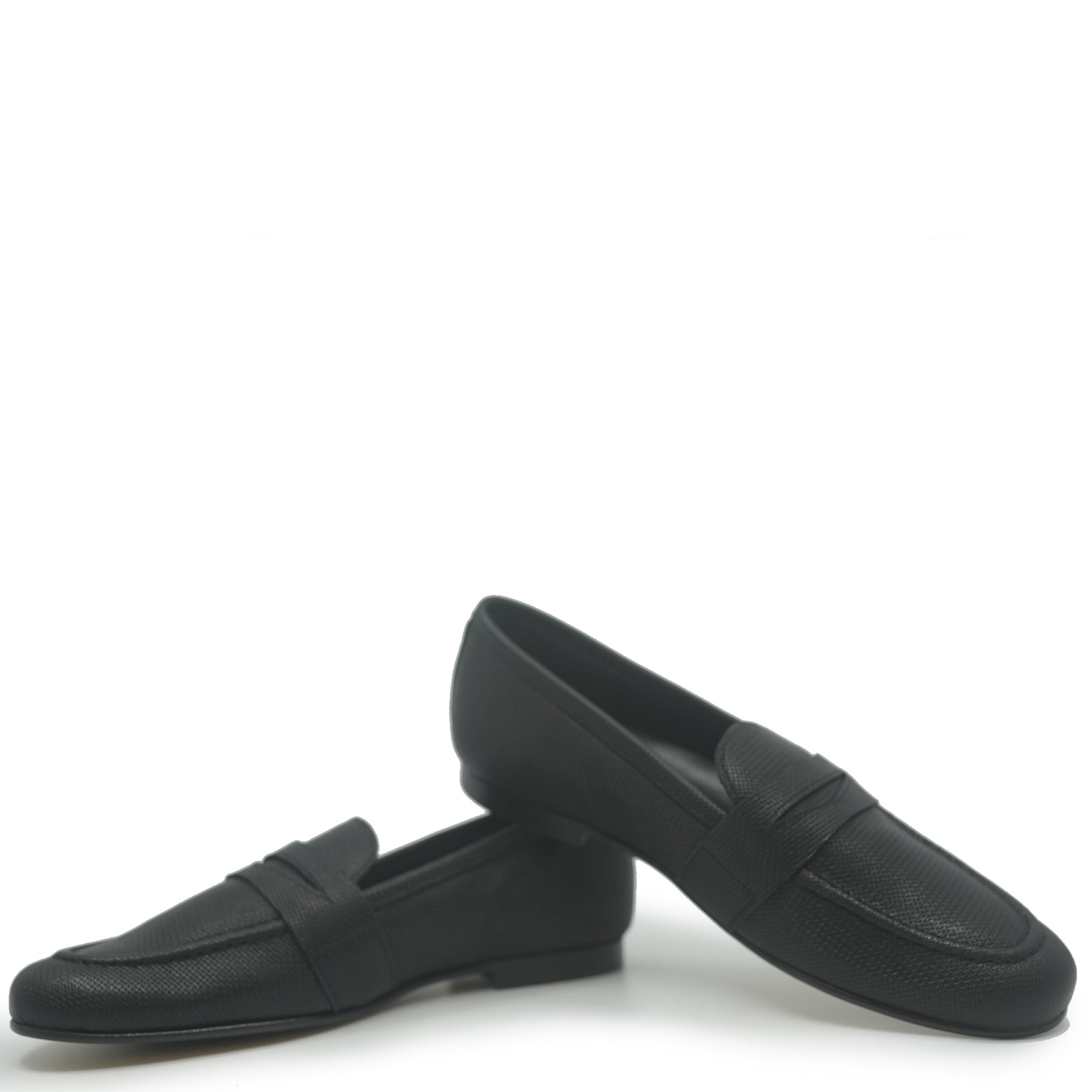 Brunellis Black Textured Penny Dress Shoe-Tassel Children Shoes
