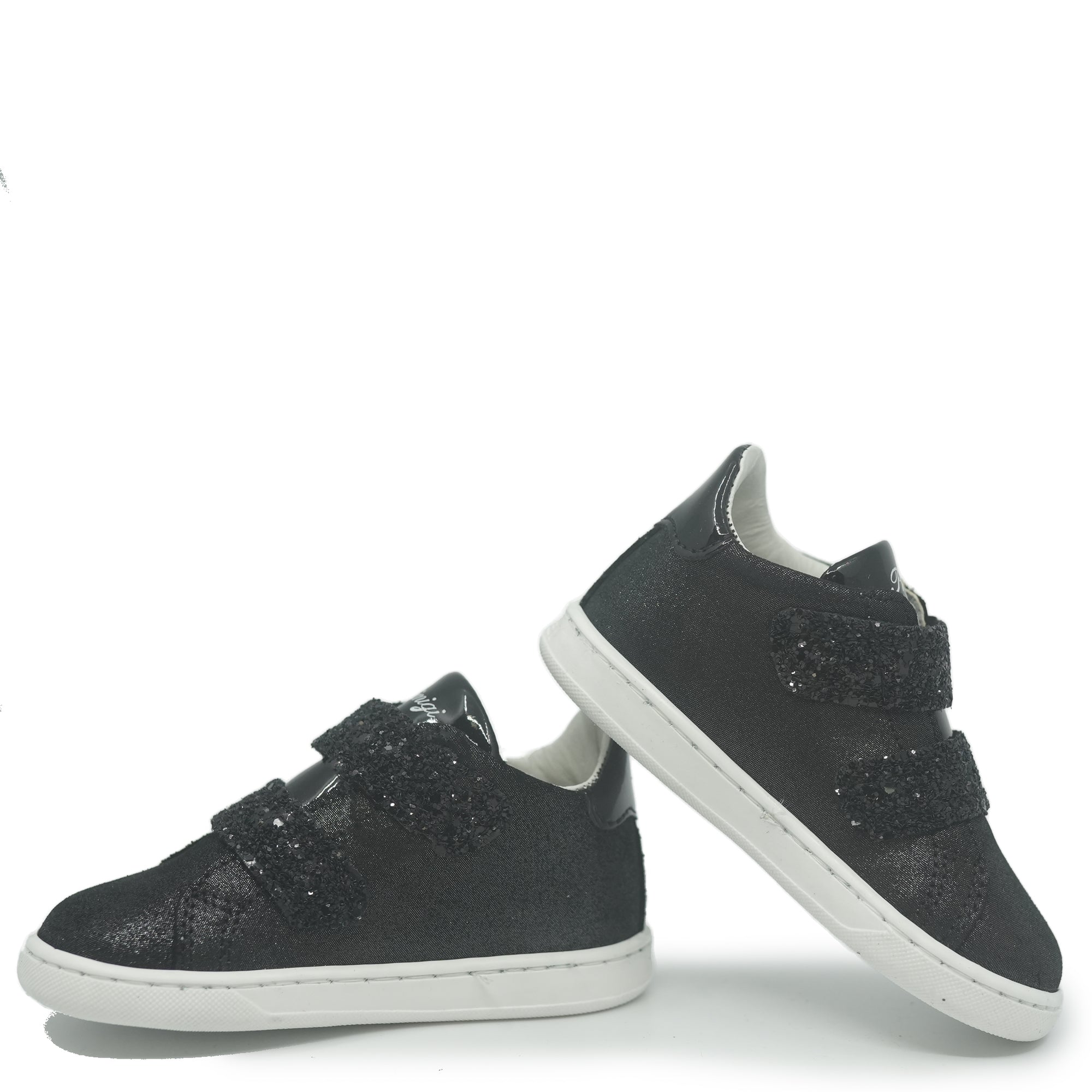 Primigi Black Sparkle Velcro Baby Sneaker-Tassel Children Shoes