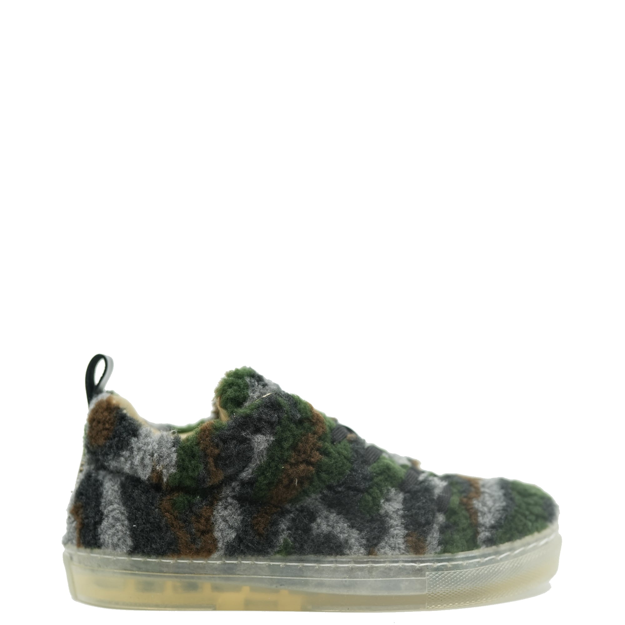 Blublonc Camo Sherpa Lace Sneaker-Tassel Children Shoes