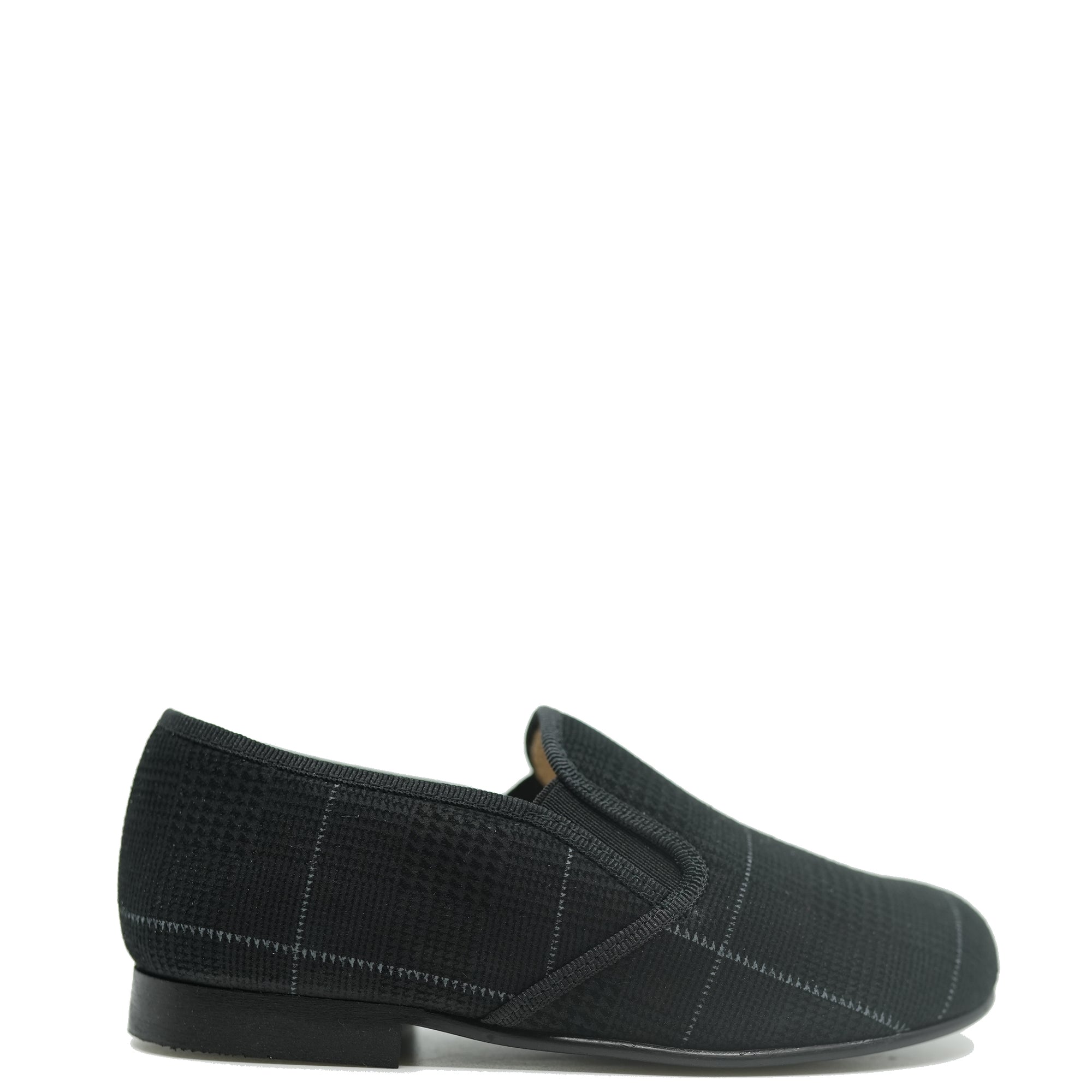 Beberlis Black Scottish Smoking Loafer-Tassel Children Shoes