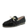 Beberlis Black and Gold Zebra Bow Loafer-Tassel Children Shoes