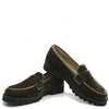 Beberlis Chocolate Velvet Chunky Loafer-Tassel Children Shoes