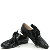 Beberlis Black and Silver Velvet Laceup Shoe-Tassel Children Shoes