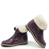 Manuela Purple Croc Patent Zipper Bootie-Tassel Children Shoes