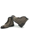 Blublonc Brown Plaid Captoe Zipper Boot-Tassel Children Shoes