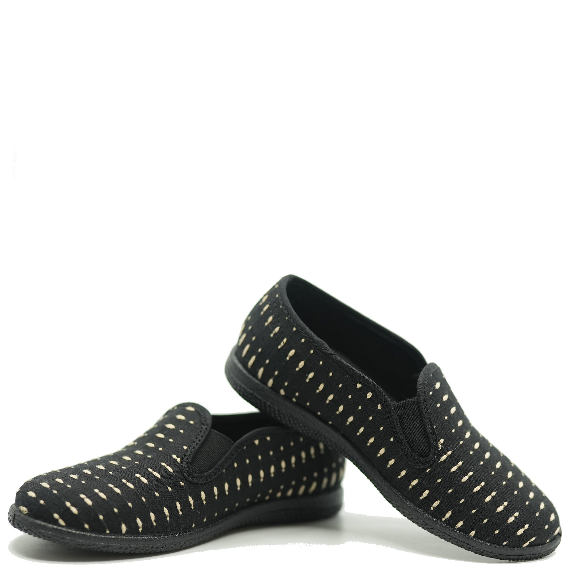 Pepe Black Tapestry Slip On-Tassel Children Shoes