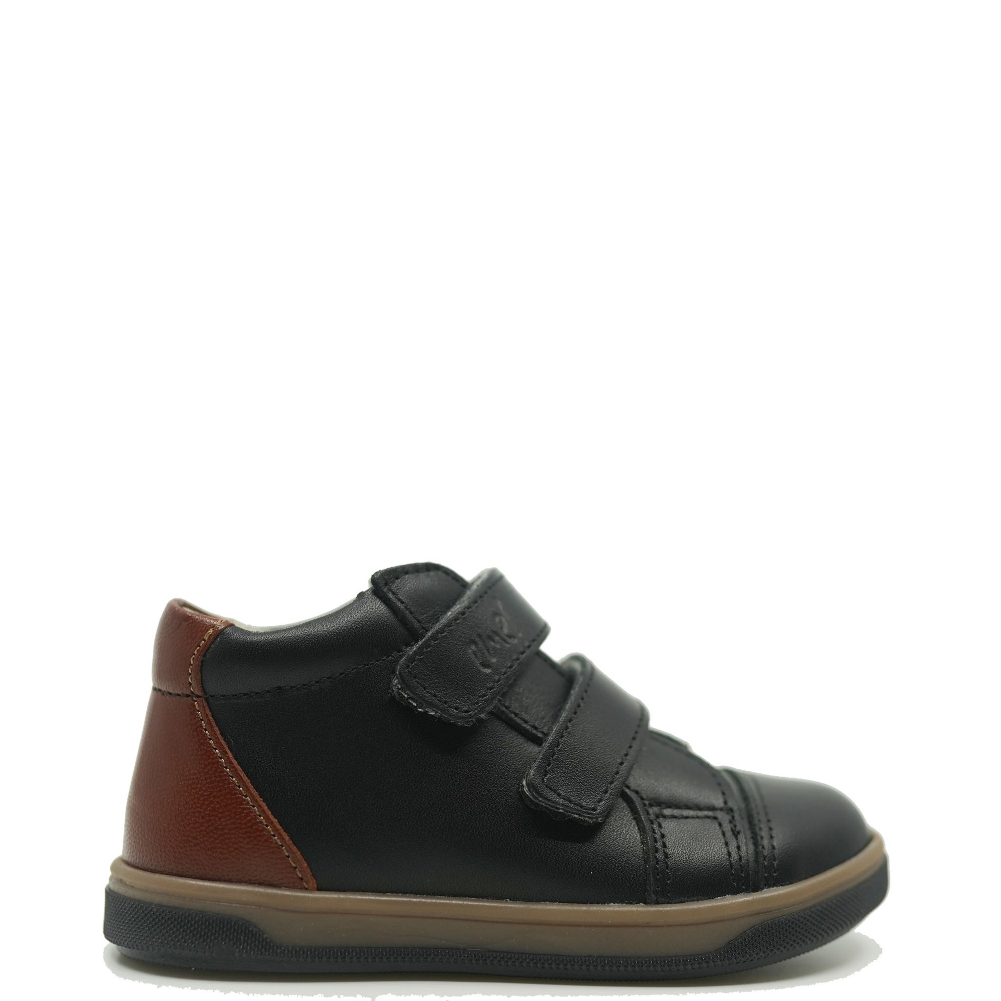 Emel Black and Luggage Velcro Baby Sneaker-Tassel Children Shoes