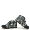 Emel Black and White Tweed Captoe Baby Bootie-Tassel Children Shoes