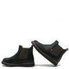 Emel Black Leather Wingtip Bootie-Tassel Children Shoes