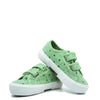 Bonton Green Canvas Star Velcro Sneaker-Tassel Children Shoes